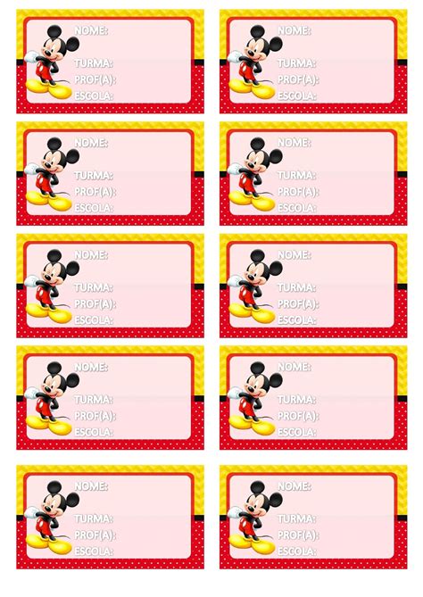 Etiquetas Minnie E Mickey Para Imprimir