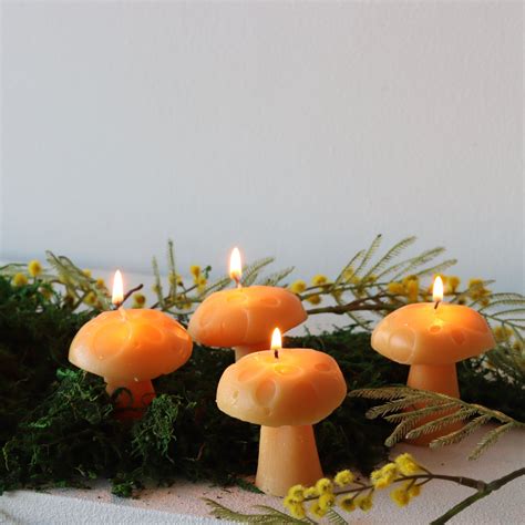 Spice Mushroom Candles Set Of 4 Holistic Habitat