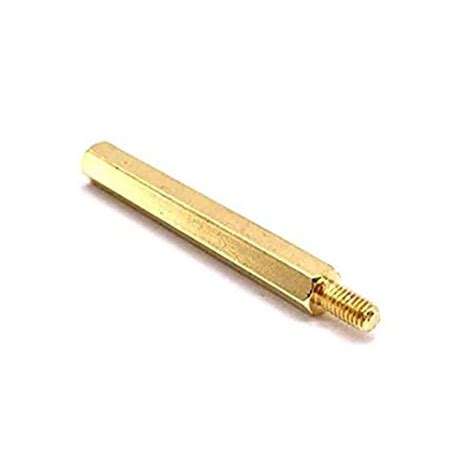 M3 X 35mm Male To Female Brass Hex Threaded Pillar Standoff Spacer