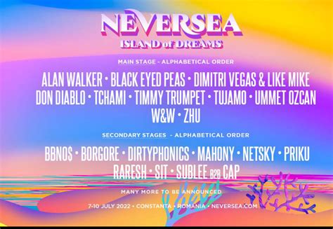 Neversea Line Up Si Informatii Partipipal