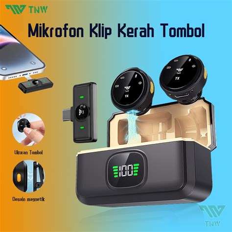 Jual Tnw A Wireless Clip On Mic Microphone Dual Mikrofon Wireless