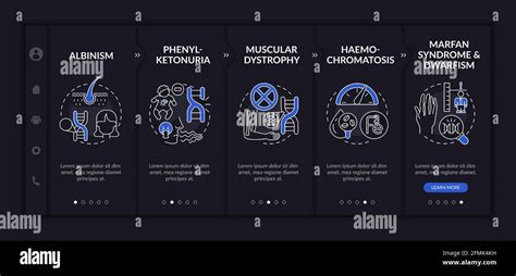 Different Genetic Disorders Onboarding Vector Template Stock Vector