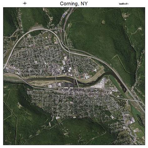 Aerial Photography Map of Corning, NY New York