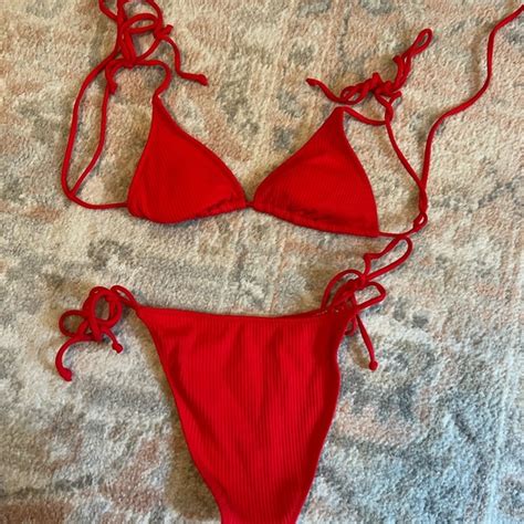 PacSun Swim Pacsun Red Bikini Set Poshmark