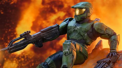 Halo 2 Master Chief 20th Anniversary Statue Announced With Led