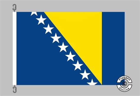 Bosnien Und Herzegowina Flagge Hissflaggen Premium Staaten