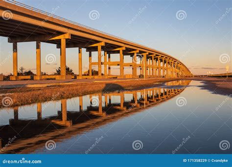 Washington Baum Bridge Causeway Nags Head Nc Stock Image Image Of