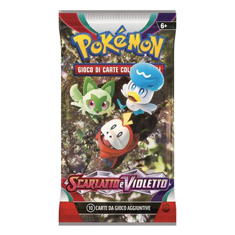 Pokémon Scarlatto e Violetto Busta 10 Carte Artwork Sprigatito