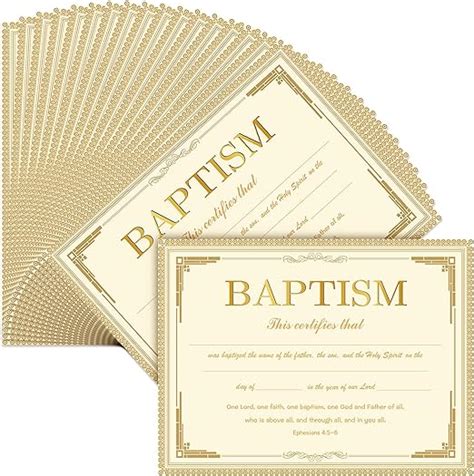 Amazon Fainne Pcs Baptism Certificates For Church With Elegant