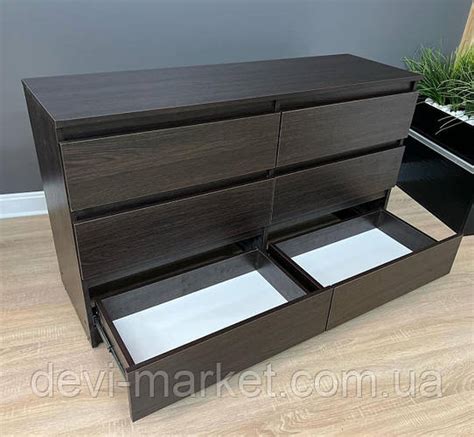 Купити Комод «Kvatro 130 см» 6 шухляд «венге магія», ціна 3800 ₴ - Prom ...