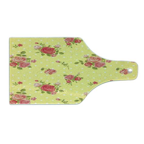 Rose Cutting Board Old Fashioned Pattern Feminine Romantic Bouquets Corsage On Dotted Backdrop