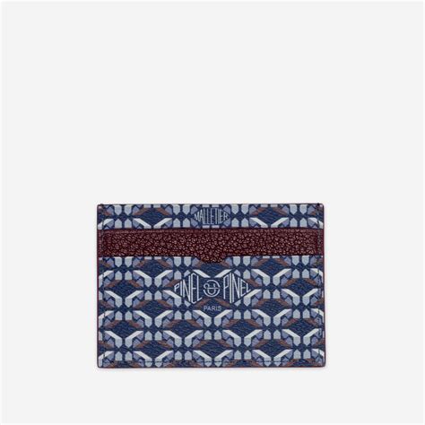 Pop 5c Coated Canvas Card Holder Colors Indigo Int Bordeaux