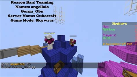 Teaming In Skywars Cubecraft Minecraft Youtube