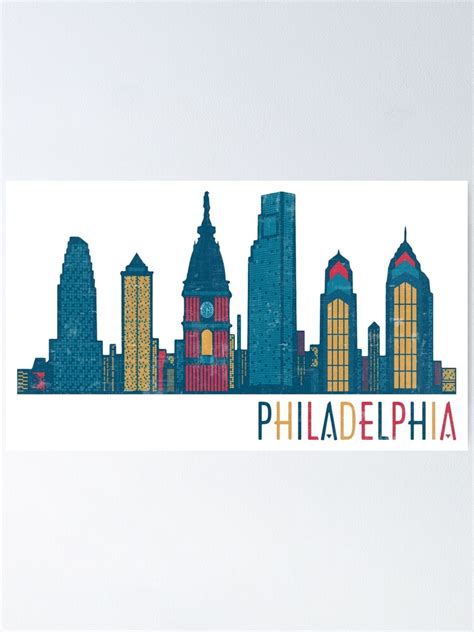 "Philly Skyline - Philadelphia Skyline" Poster for Sale by ...