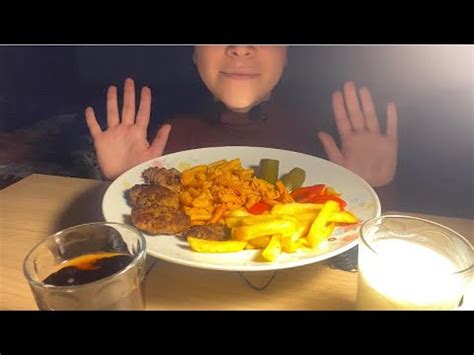 ASMR Sizinle İftar Yapıyorum Patates köfte ve Makarna MUKBANG