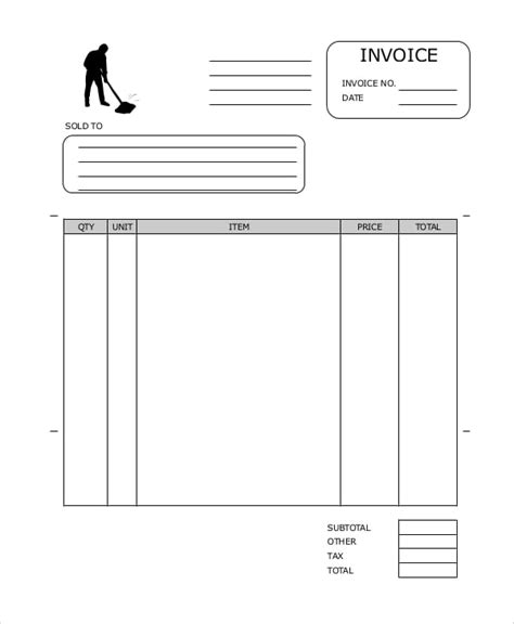 Cleaning Invoice Template 9 Free Word Pdf Documents Download