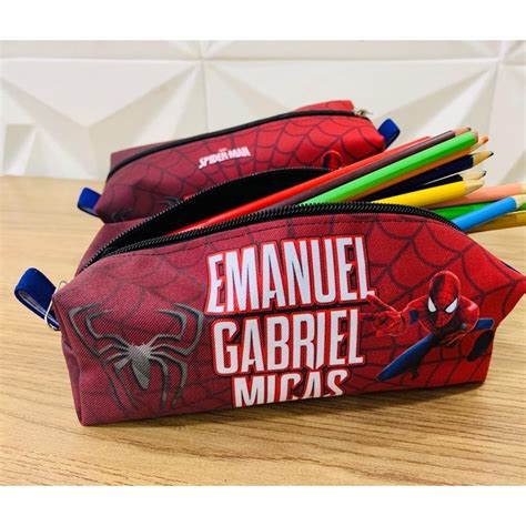 Estojo Escolar Personalizado Homem Aranha Shopee Brasil