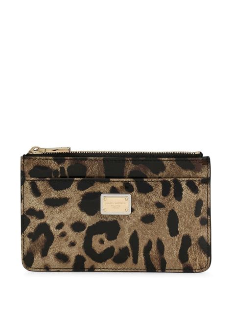 Dolce Gabbana Leopard Print Leather Card Holder Farfetch