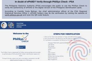 PIA In Doubt Of EPhilID Verify Through PhilSys Check PSA