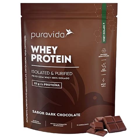 Whey Protein Isolado Dark Chocolate Puravida Franco Sports FrancoSports