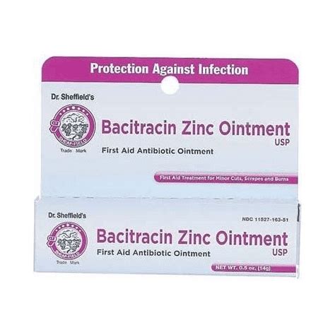 Dr Sheffield S Zinc Bacitracin Ointment Antibiotic First Aid Usp