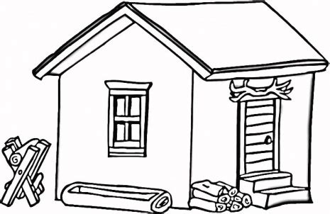 Log Cabin Coloring Page ClipArt Best