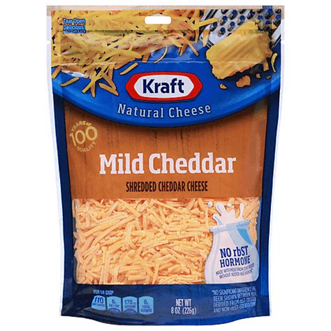 Kraft Shredded Cheese Mild Cheddar Oz Shredded Grated Cubed