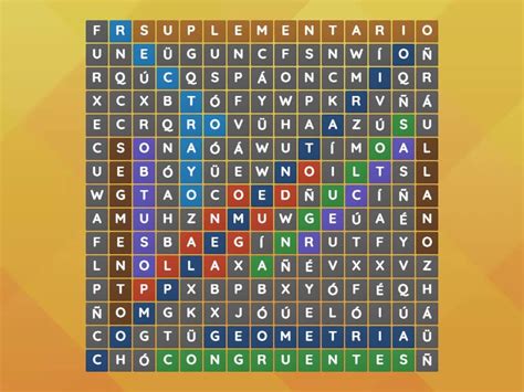 Sopa De Letra Sobre Angulos Wordsearch