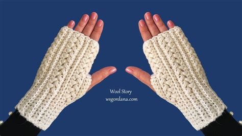 DIY Tutorial Easy Crochet Fingerless Gloves Heklane Rukavice YouTube