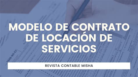 Modelo De Contrato De Locación De Servicios Noticiero Contable