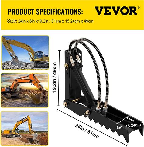 Buy Vevor Hydraulic Backhoe Excavator Thumb Attachments Inch Weld On