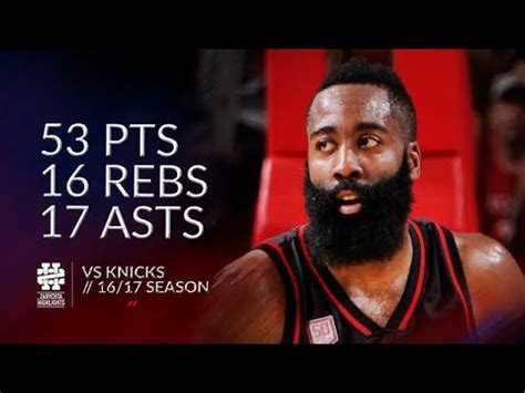 James Harden Pts Rebs Asts Vs Knicks Season Youtube