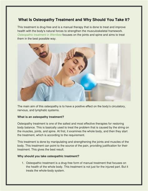 Ppt What Is Osteopathy Treatment And Why Should You Take It