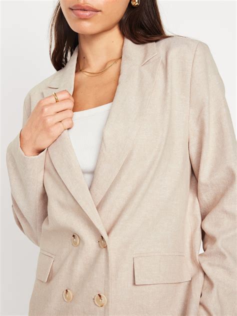 Old Navy Double Breasted Linen Blend Blazer St Vital Centre