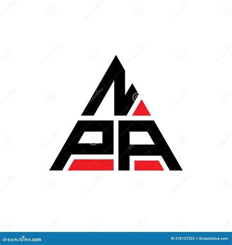 Npa Triangle Letter Logo Design With Triangle Shape Npa Triangle Logo