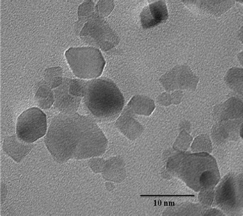 Tem Micrograph Of Biologically Synthesized Mgo Nanoparticles At Nm