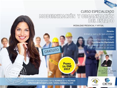 CURSO ESPECIALIZADO MODERNIZACIÓN Y ORGANIZACIÓN DEL ESTADO 2017