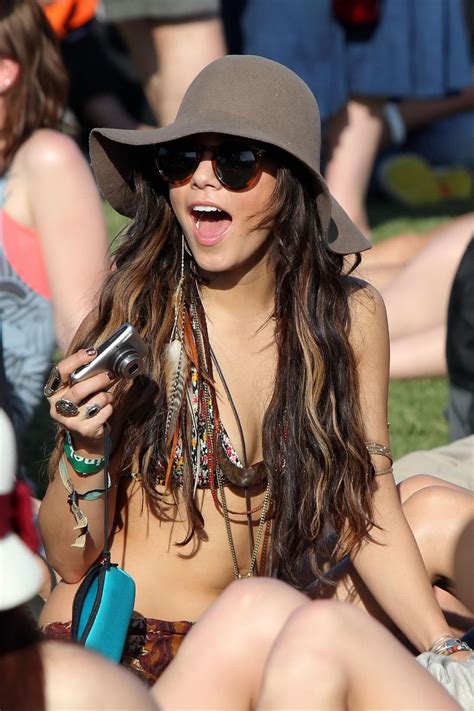 Vanessa Hudgens Wearing Bikini Top At The Coachella Valley Music Arts Festival Porn Pictures