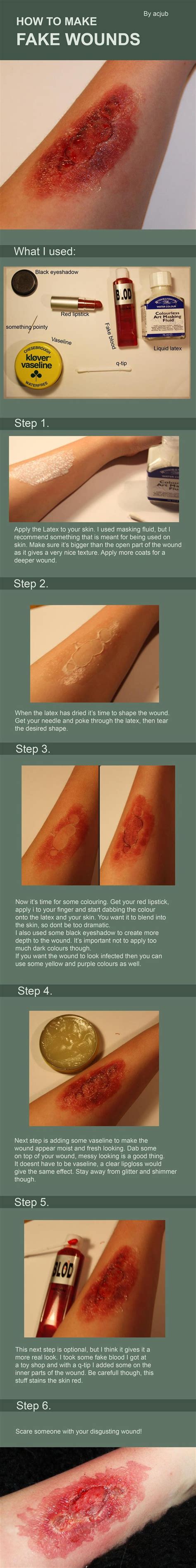 Sfx Wound Tutorial By Acjub On Deviantart Halloween Makeup Zombie