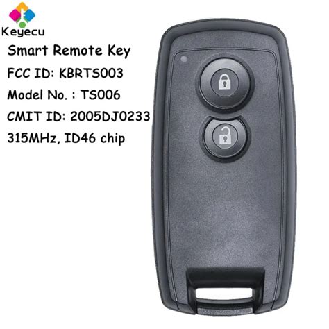 Keyecu Keyless Entry Smart Remote Car Key With Buttons Mhz Id