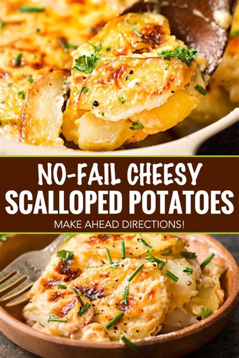 Cheesy Scalloped Potatoes No Fail Recipe The Chunky Chef