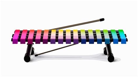 Xylophone Music Instrument Silhouette Vector On White Background