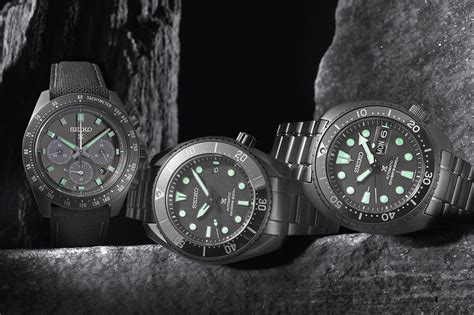 Seiko Prospex Black Series Night Vision Sumo Turtle Diver And Solar