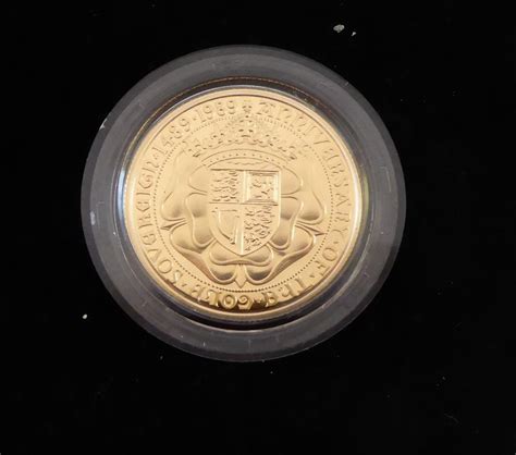 Lot 181 Gold Proof Double Sovereign 1989 500th