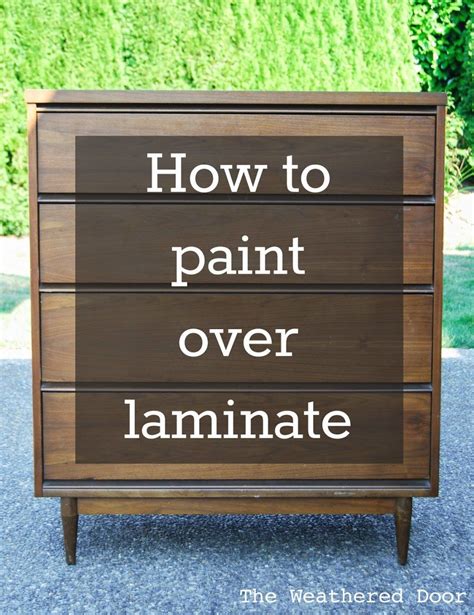 How To Paint Over Laminate Laminate Furniture Furniture Makeover