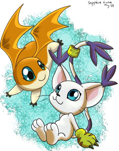 Patamon Tailmon By Sapphireluna On Deviantart