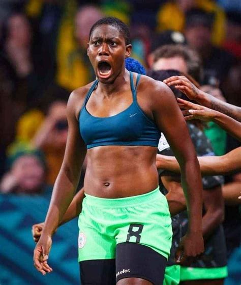 Shirtless Celebration Nigerian Celebrities Beg Asisat Oshoala Dad