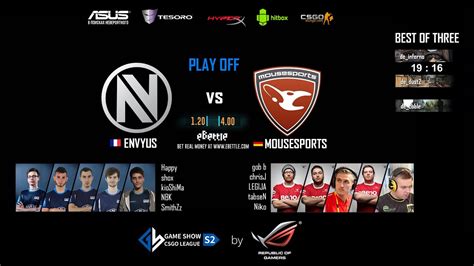 Envyus Vs Mousesports Game Show Cs Go S Playoffs Cmtv Eu Youtube