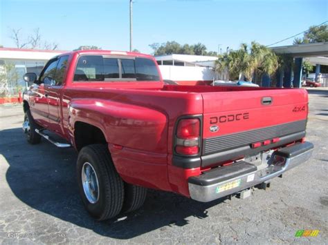 2000 Flame Red Dodge Ram 3500 Slt Extended Cab 4x4 Dually 43185148