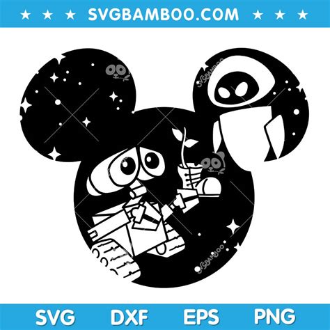 Disney Mickey Ears Walle SVG, Eva Walle Disneyland